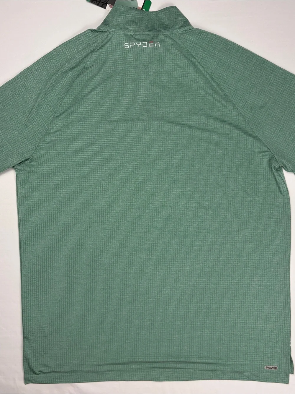 Spyder Active Pullover Top Mens XL Green Pro Web Performance 1/4-Zip Stretch NWT